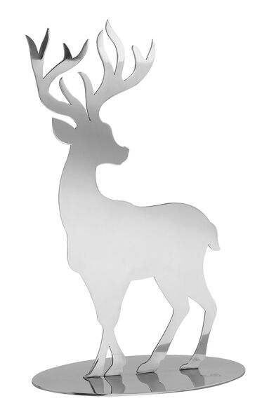 Fink Dekofigur Hirsch 20cm silberfarben