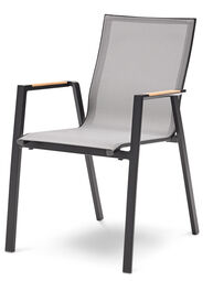 MONDO Gartenstuhl stapelbar Alu/Teak
