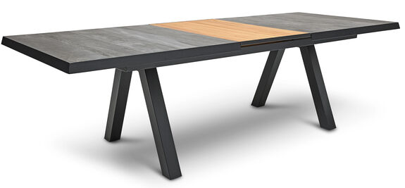 MONDO Ausziehtisch Keramik/Teak