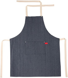 Schürze mit Tasche gestreift