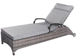 OUTDOOR Sonnenliege rollbar Polyrattan