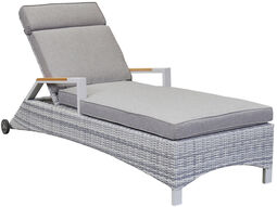 Gartenliege Polyrattan/Teak
