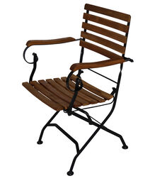OUTDOOR Garten-Klappstuhl m. Armlehnen