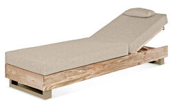 OUTDOOR Gartenliege Teak Weiss