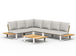 TIERRA OUTDOOR Gartenlounge Set Alu/Teak