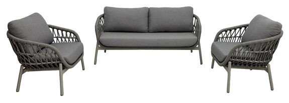 OUTDOOR Rope Garten Lounge Set 3 tlg.