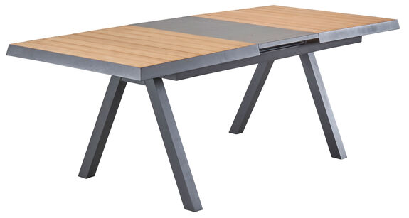 OUTDOOR Ausziehtisch Keramik/Teak