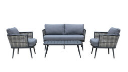 OUTDOOR Gartenlounge Alu 4-teilig