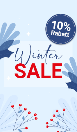 Winter Sale - 10 % Rabatt sichern¹ Werbebanner Winter Sale – 10 % Rabatt