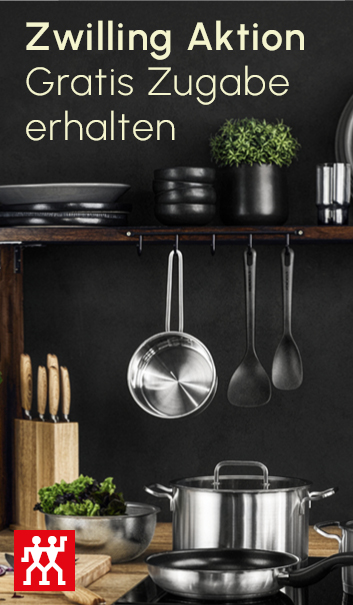 Zwilling Aktion Gratis Zugabe erhalten¹ ZWILLING Töpfe und Pfannen aus hochwertigem Edelstahl
