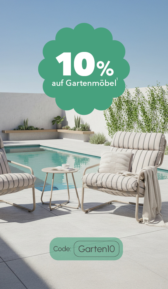 10% Rabatt auf Gartenmöbel
