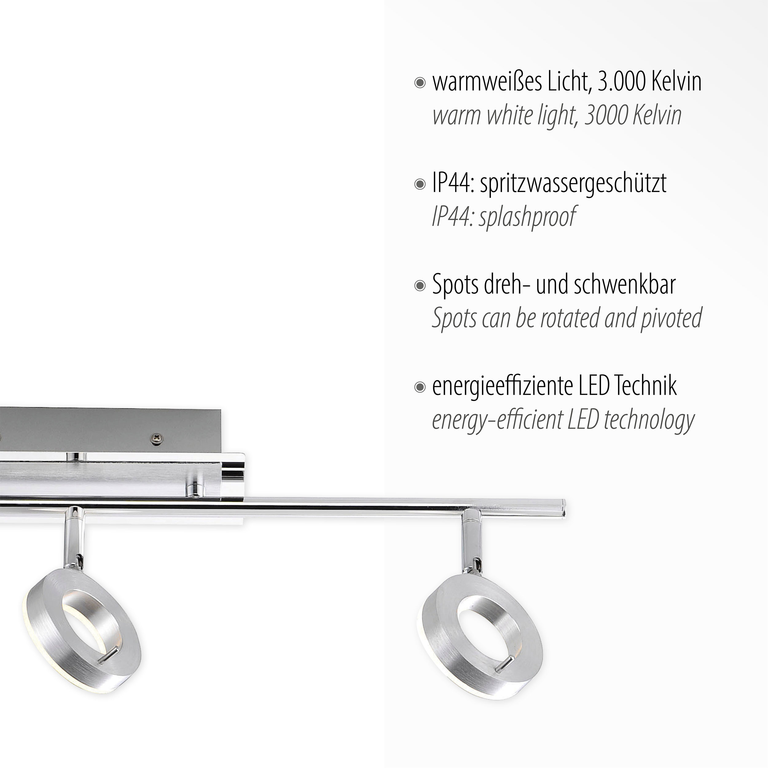 LED-Deckenleuchte 3flg image number null