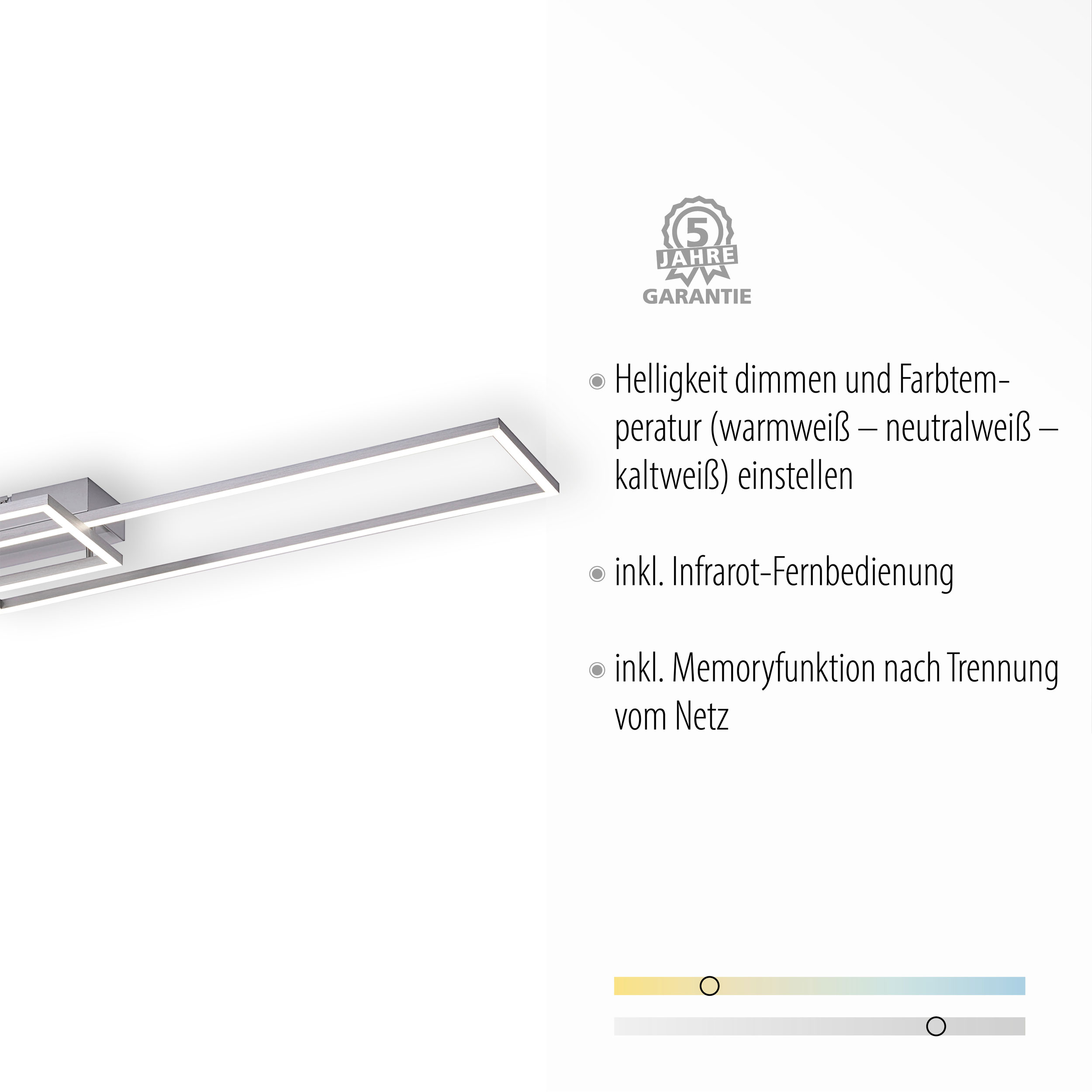 JUST LIGHT. LED-Deckenleuchte 2flg image number 4
