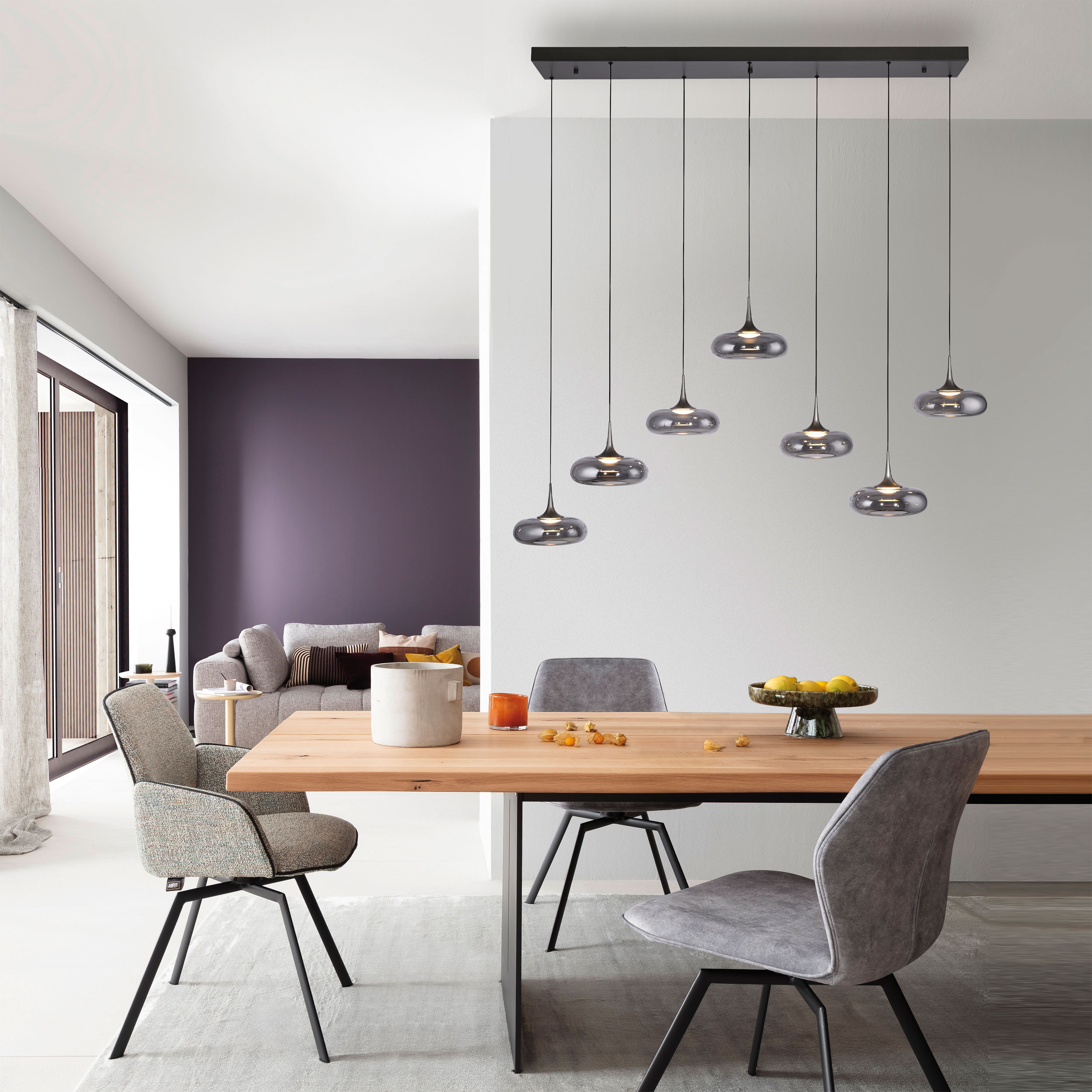 JUST LIGHT LED-Pendelleuchte 7flg image number 5