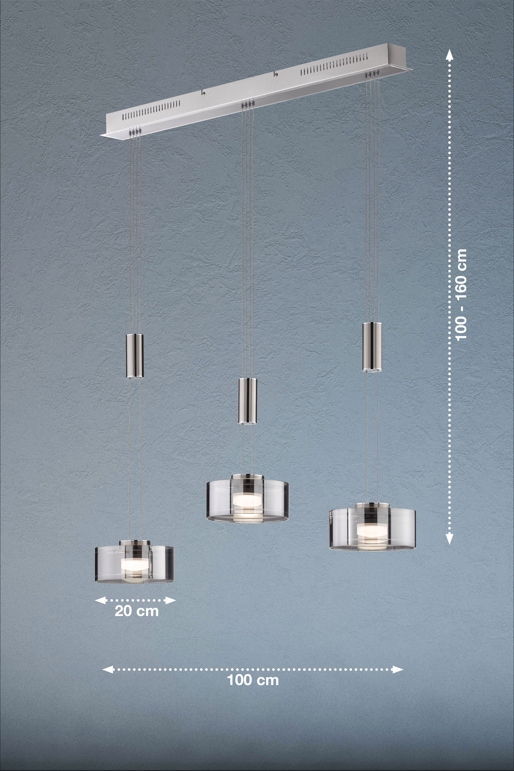 Fischer & Honsel LED-Pendelleuchte 3flg image number 2