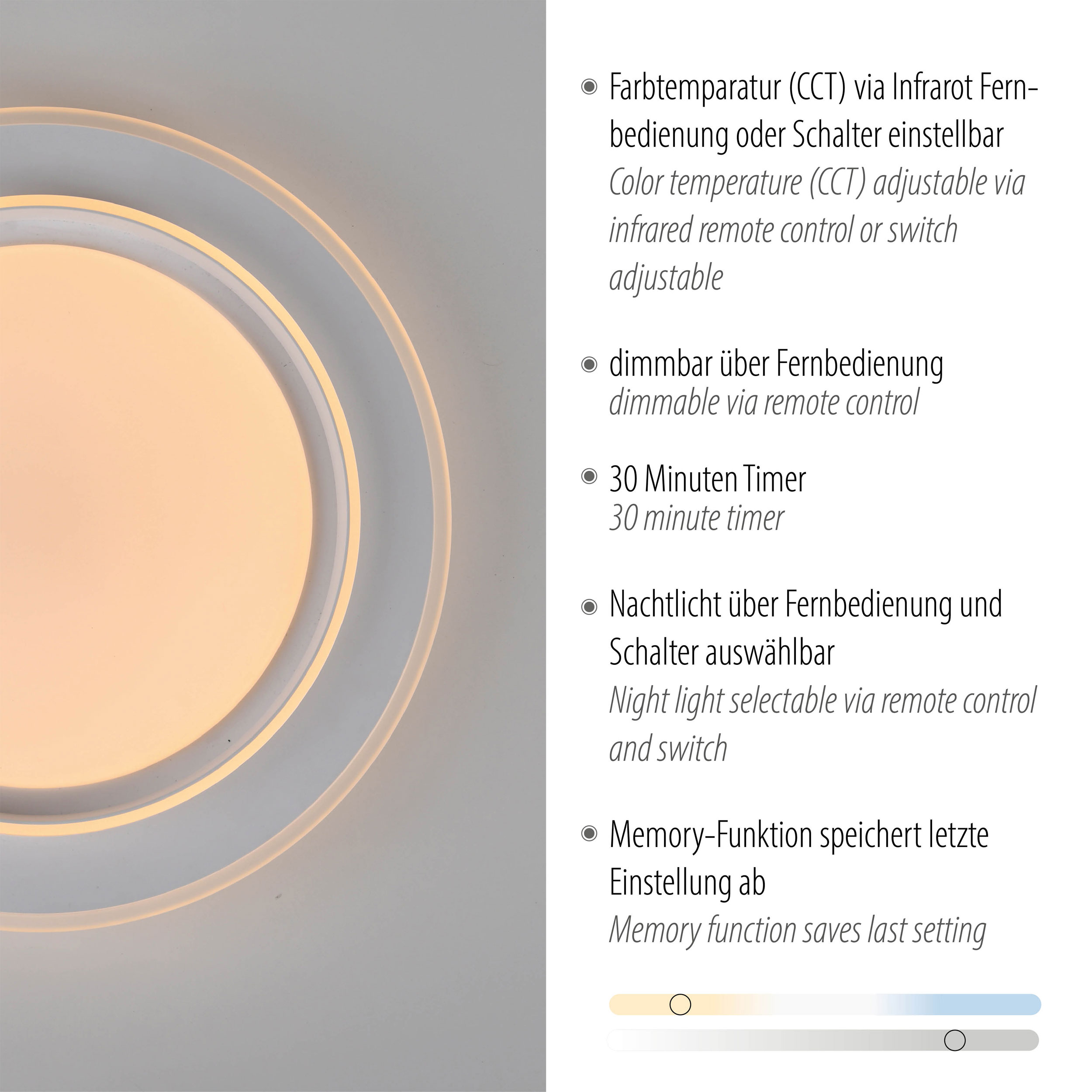 JUST LIGHT LED-Deckenleuchte 1flg image number 4