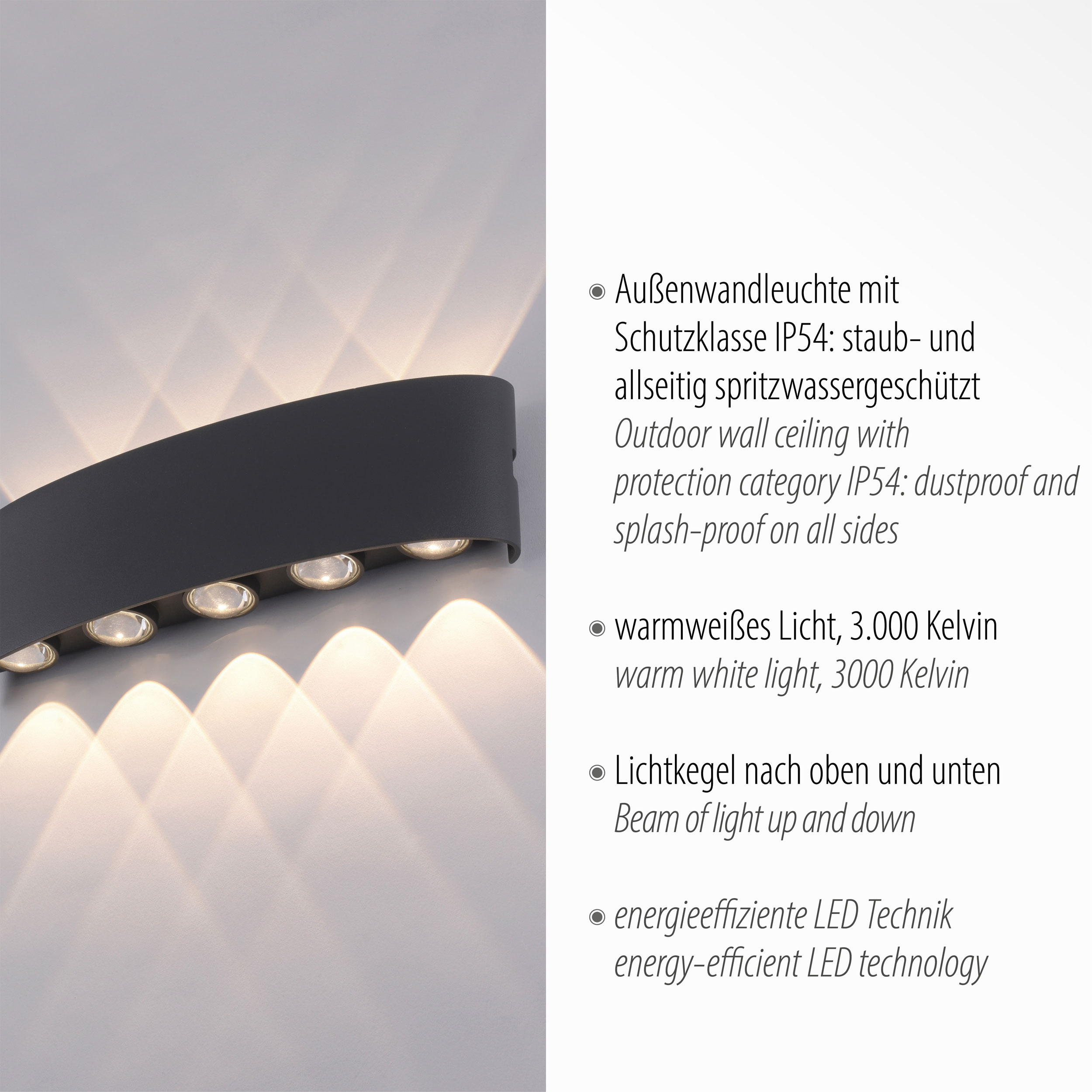 LED-Wandleuchte 10flg image number null