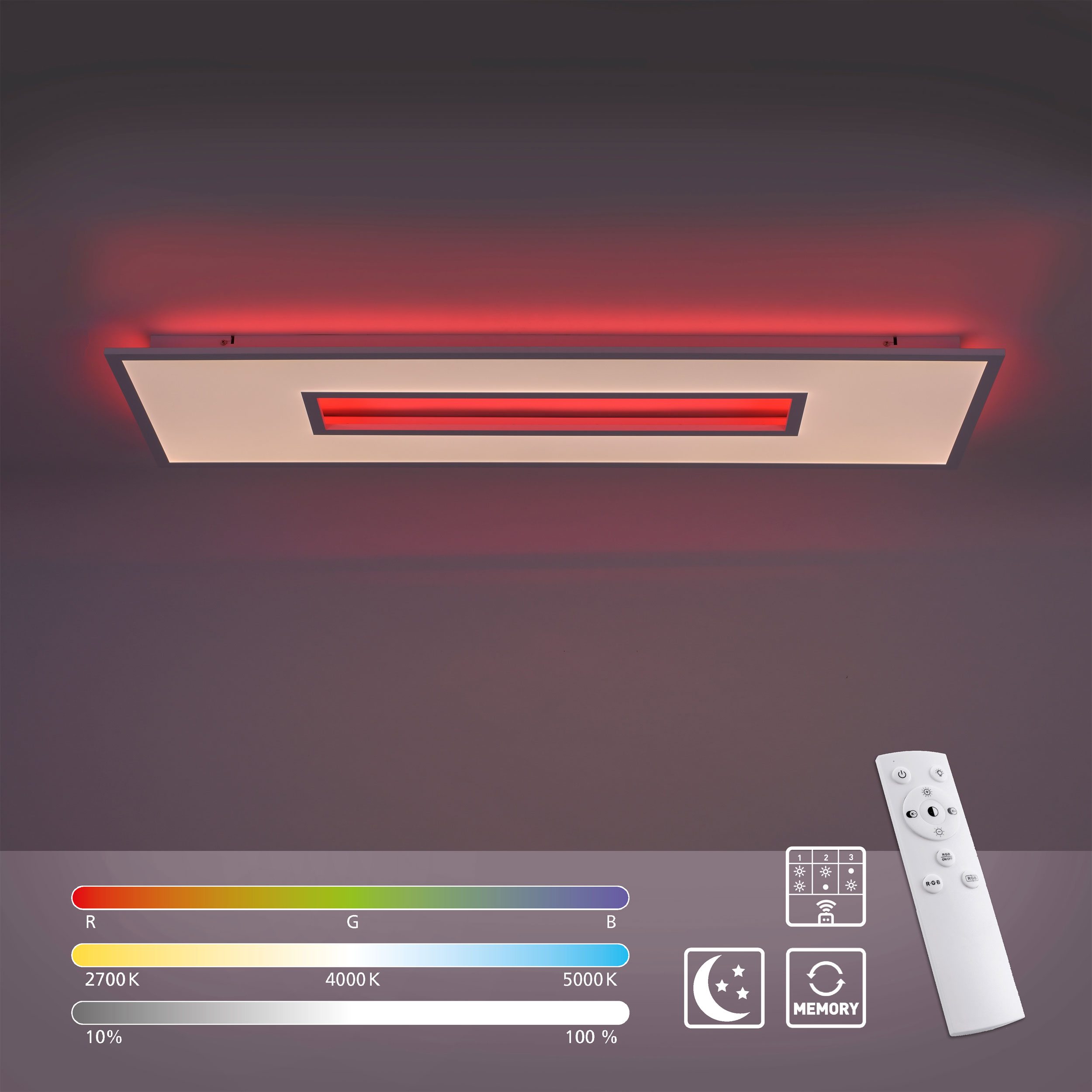 LED-Deckenleuchte 2flg image number null