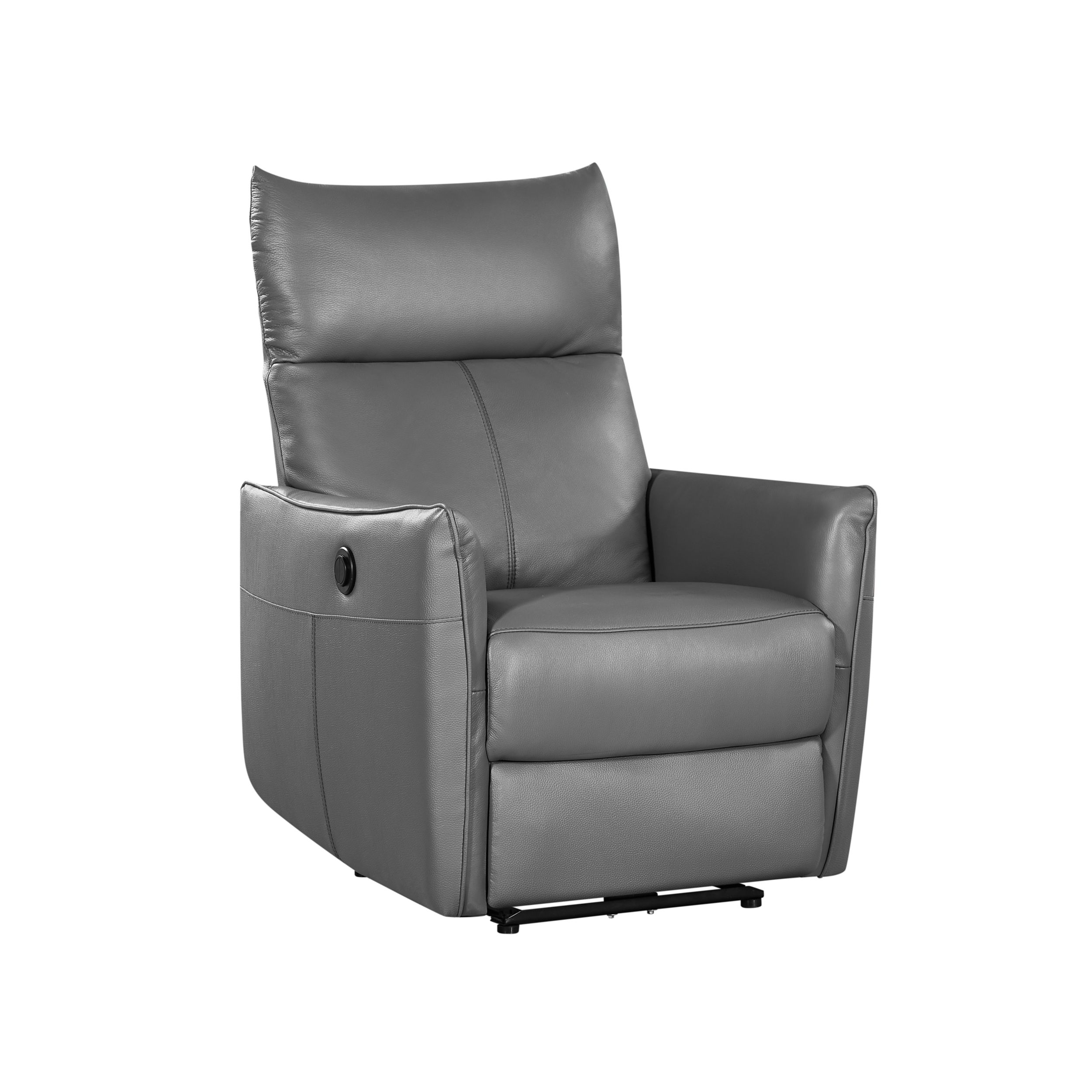 Sessel grau Leder