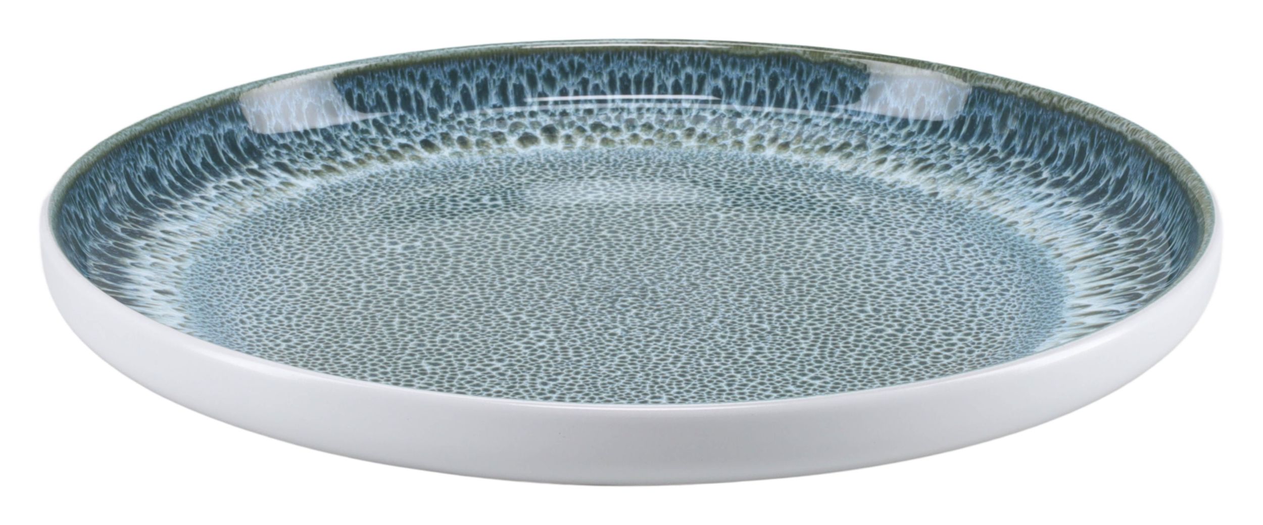 CreaTable Speiseteller 26cm weiß blau Steinzeug