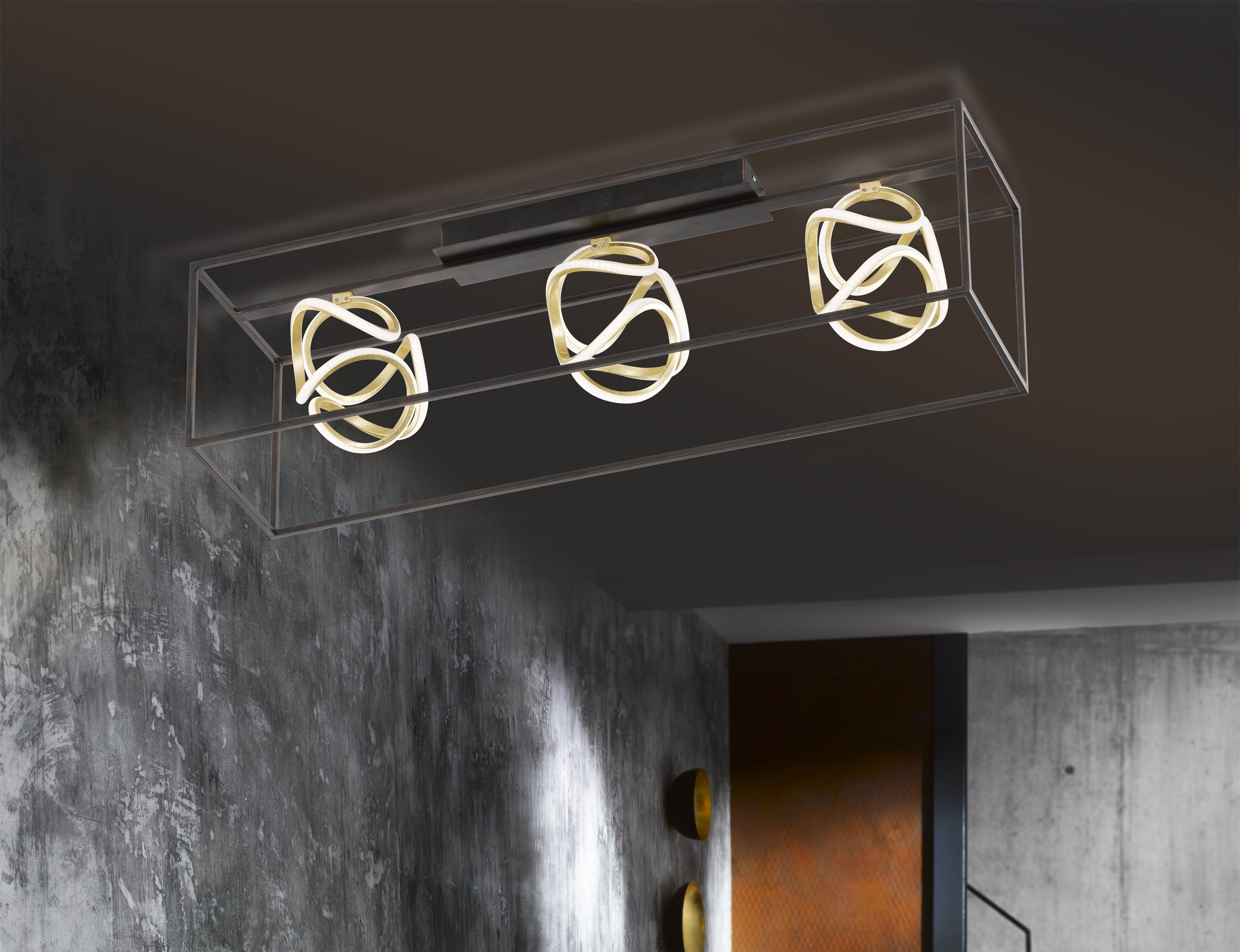 LED-Deckenleuchte 3flg image number null