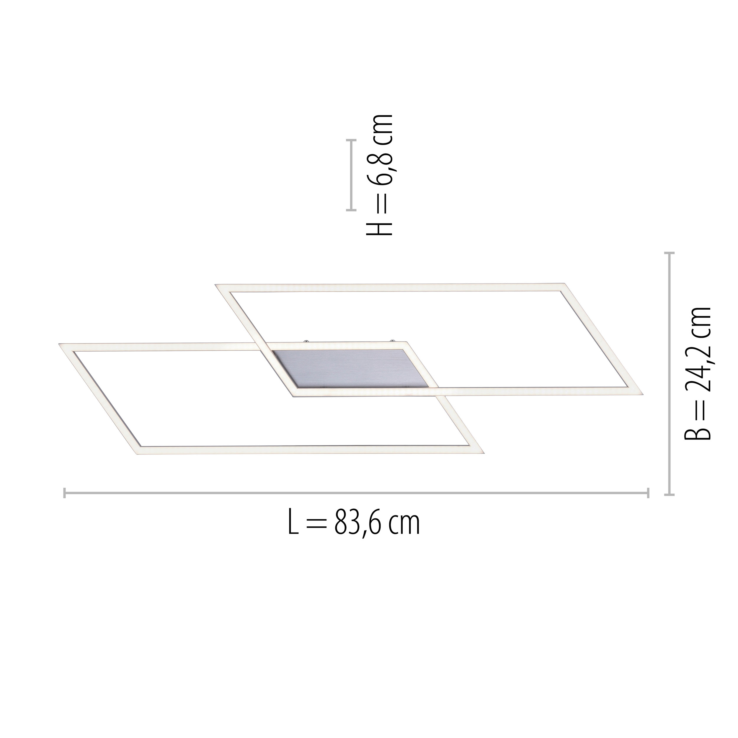 LED-Deckenleuchte 2flg image number null
