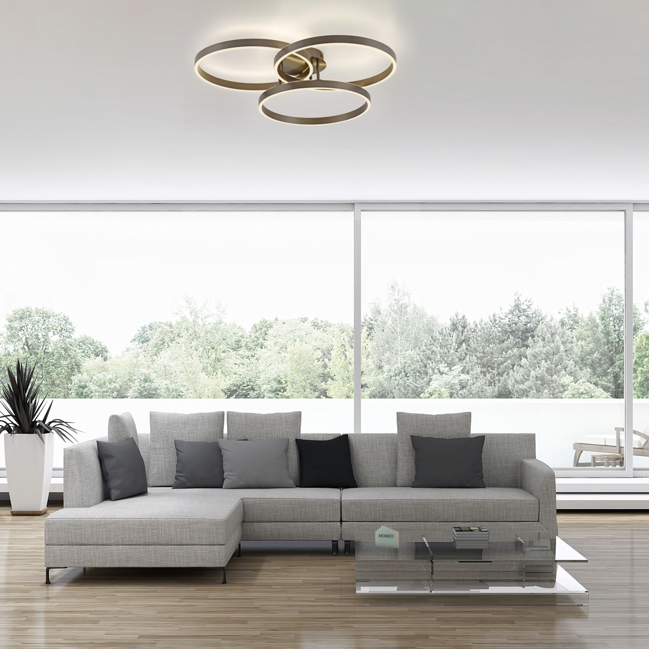MONDO Mondo LED-Deckenleuchte 2flg image number 6