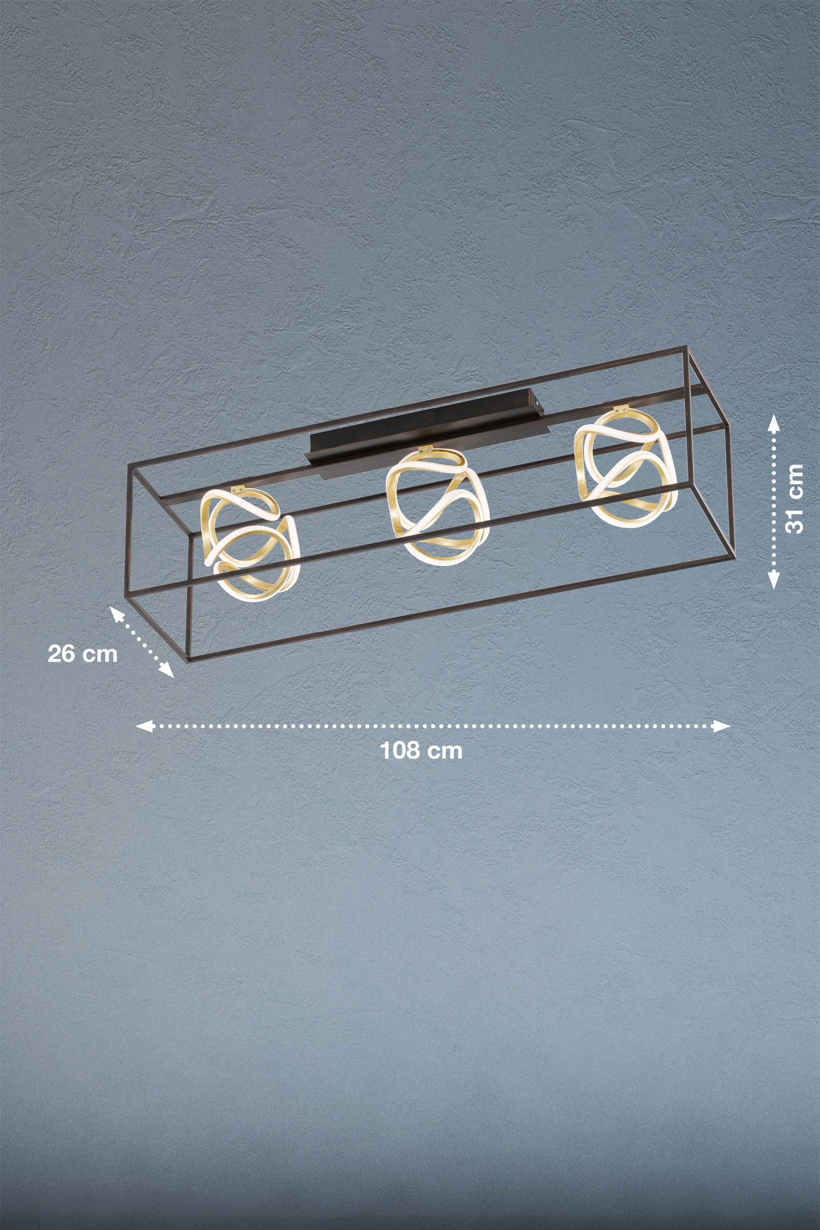 LED-Deckenleuchte 3flg image number null