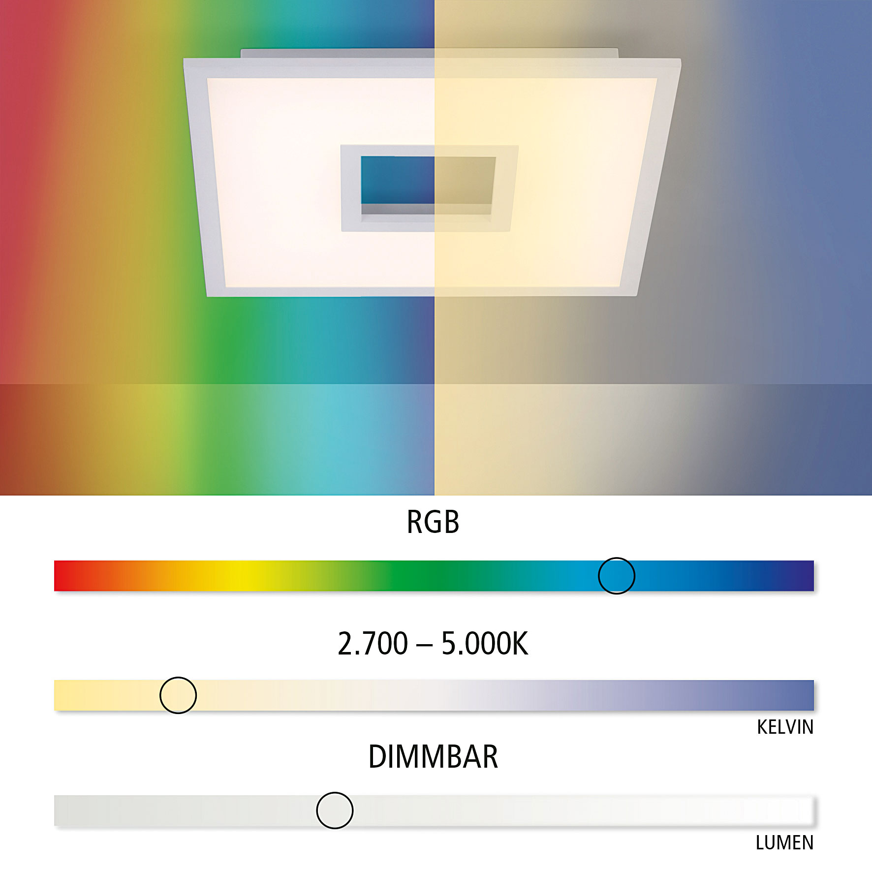 LED-Deckenleuchte 2flg image number null