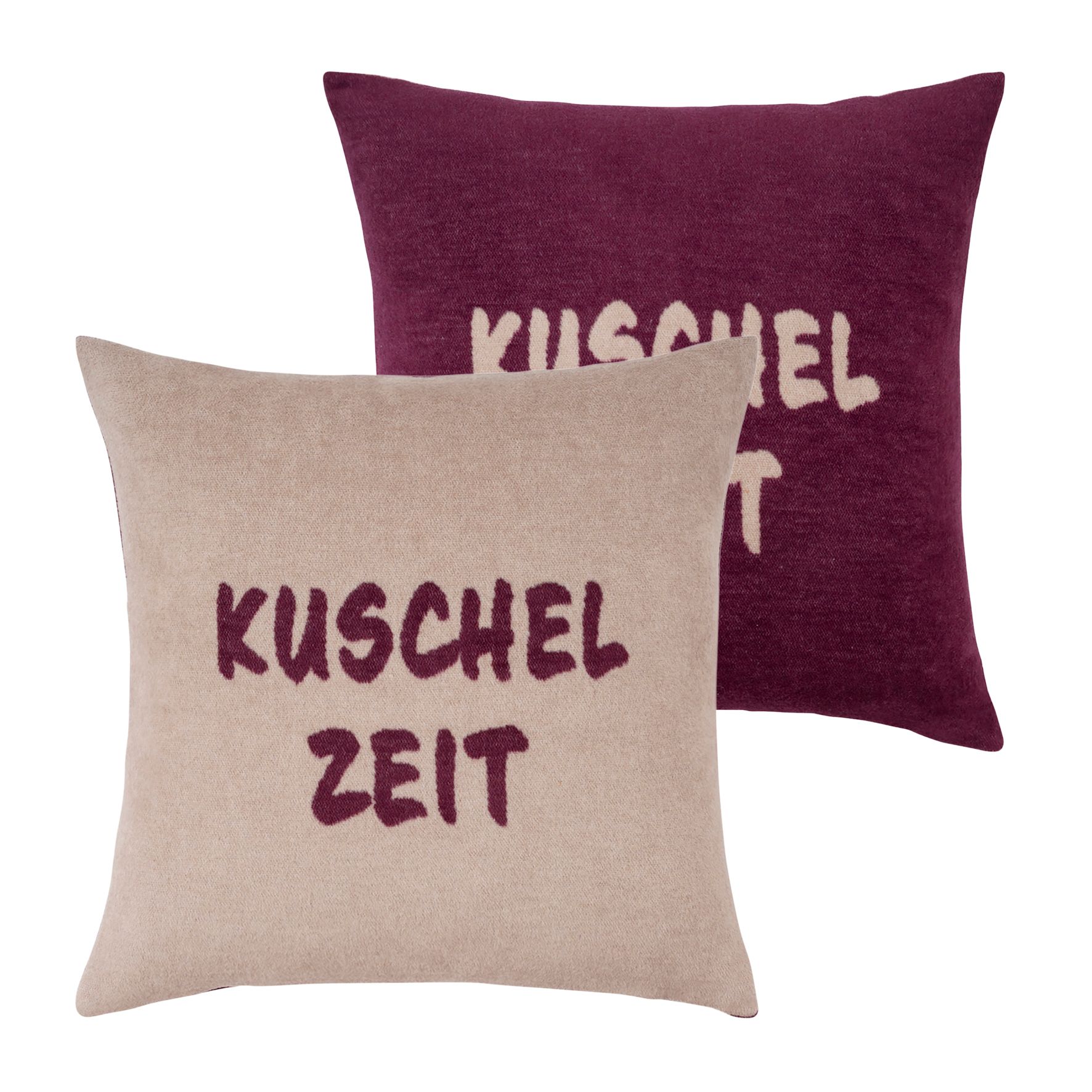Pad Concept Kissenhülle KUSCHEL ZEIT braun grau rot Mischgewebe