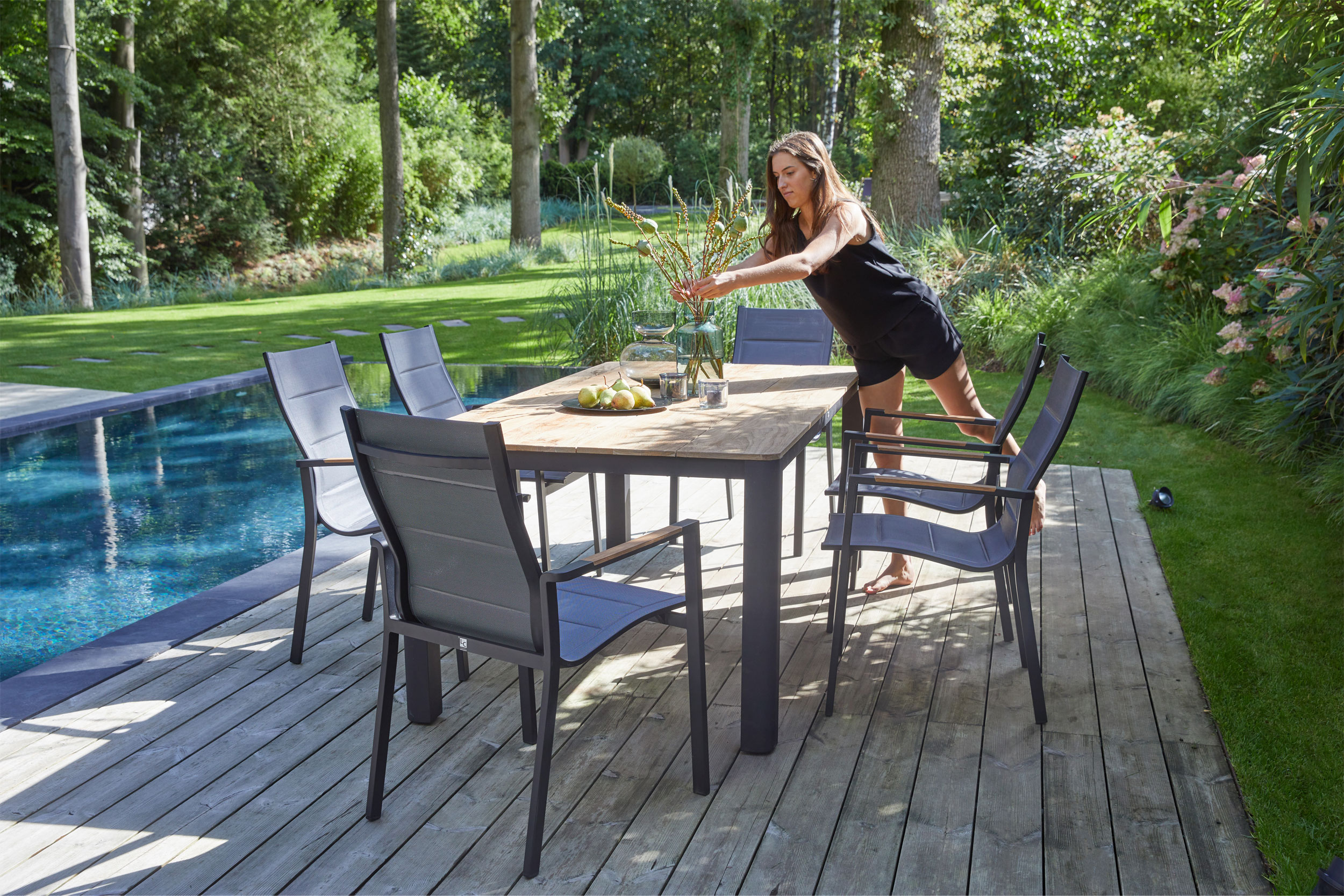 Gartentisch Teak/Metall image number null