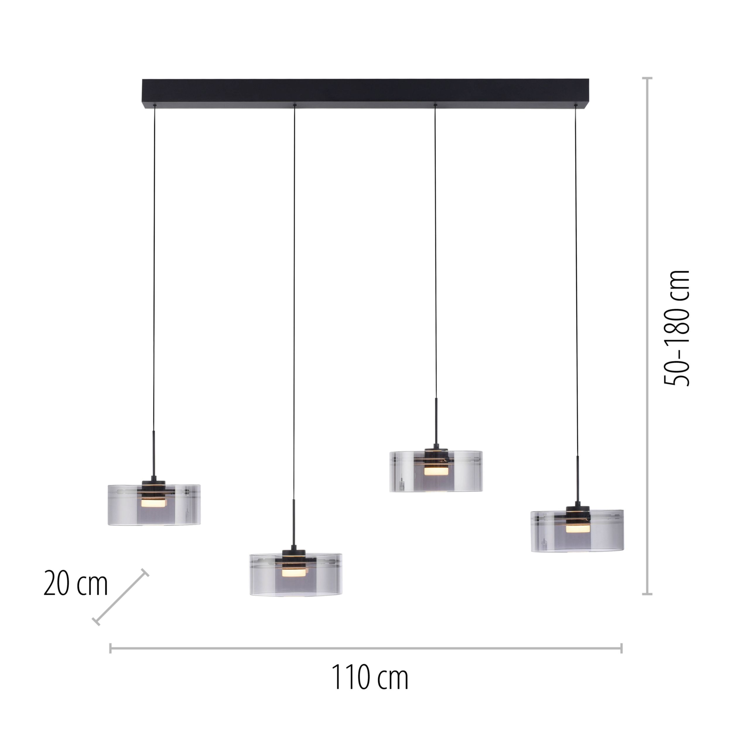MONDO Mondo LED-Pendelleuchte 4flg image number 2