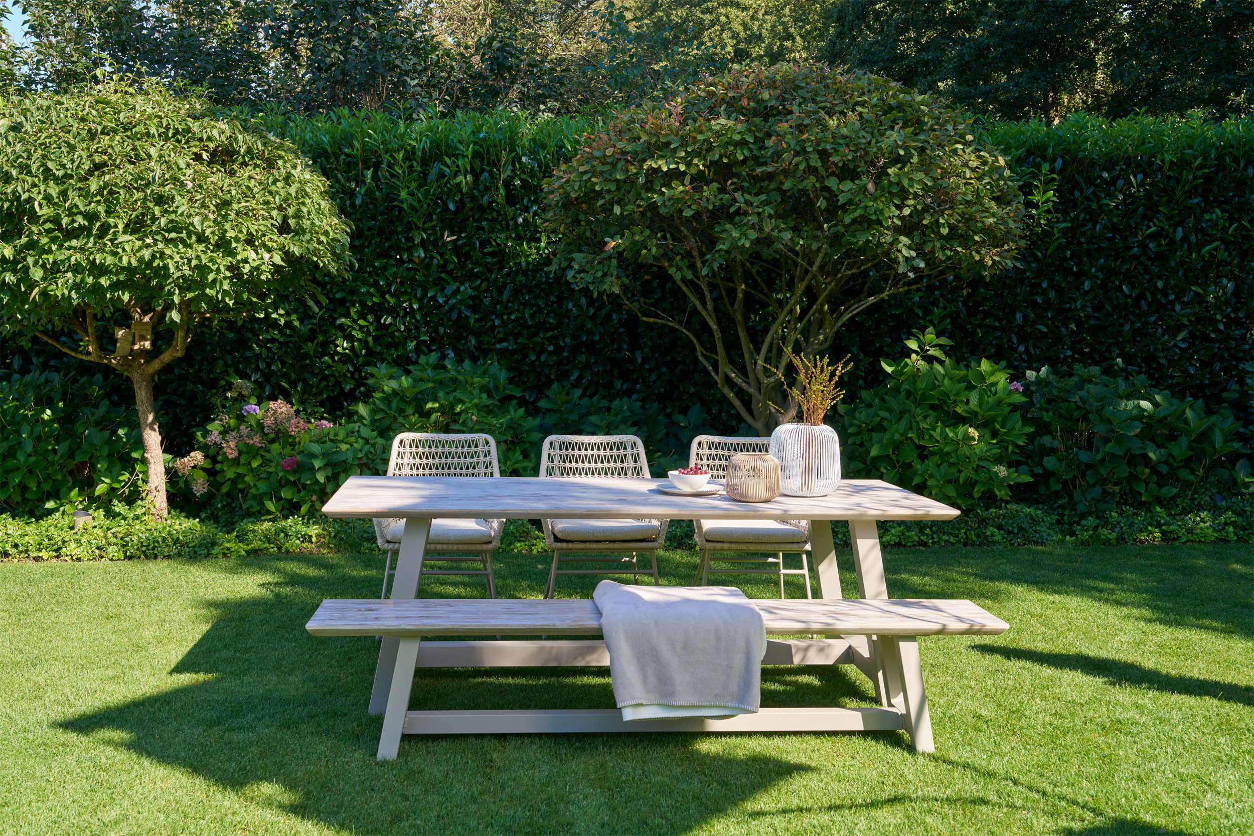 Gartentisch Teak Weiss image number null