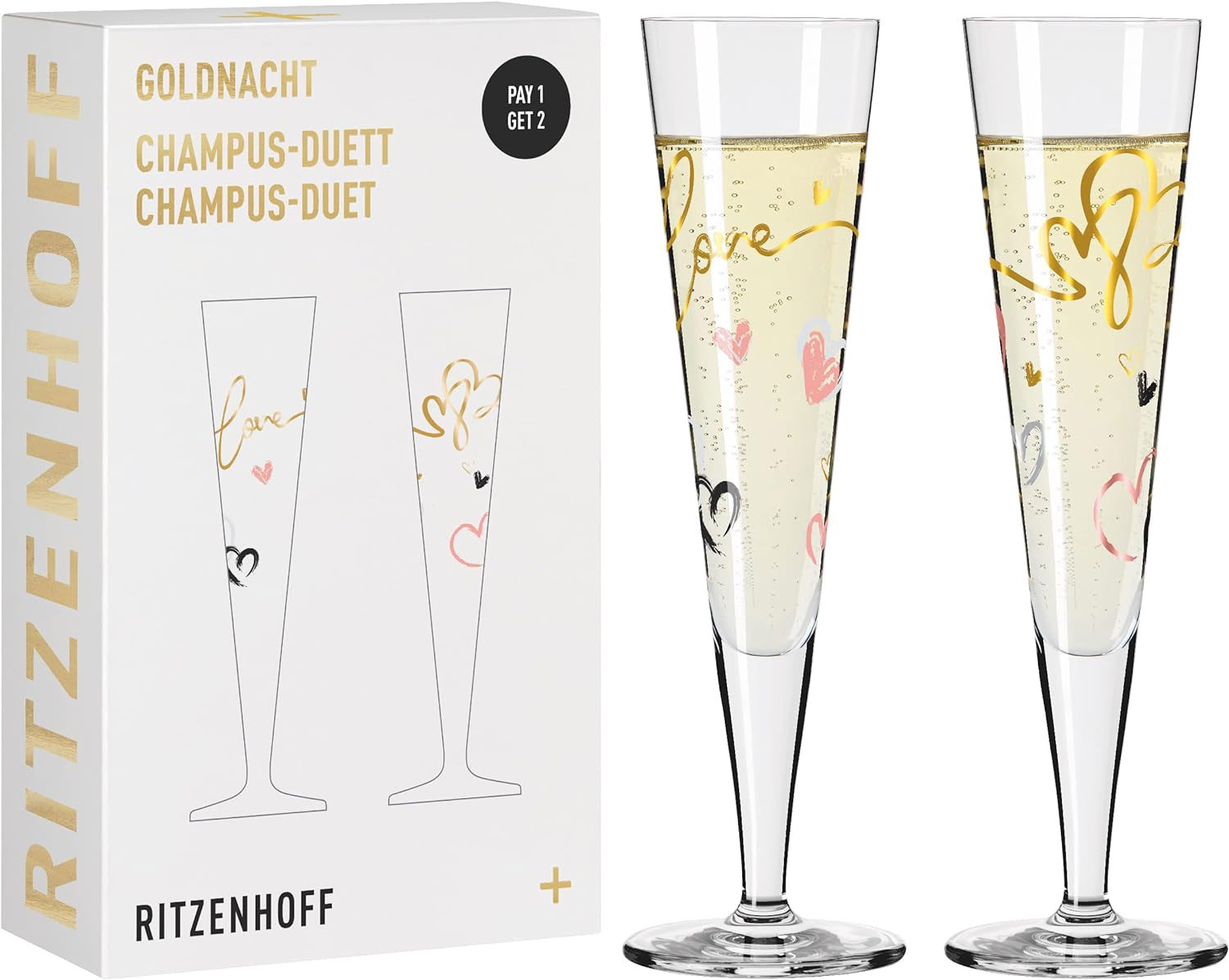 Ritzenhoff Cristal 2er Champagnerglas 205ml image number 1