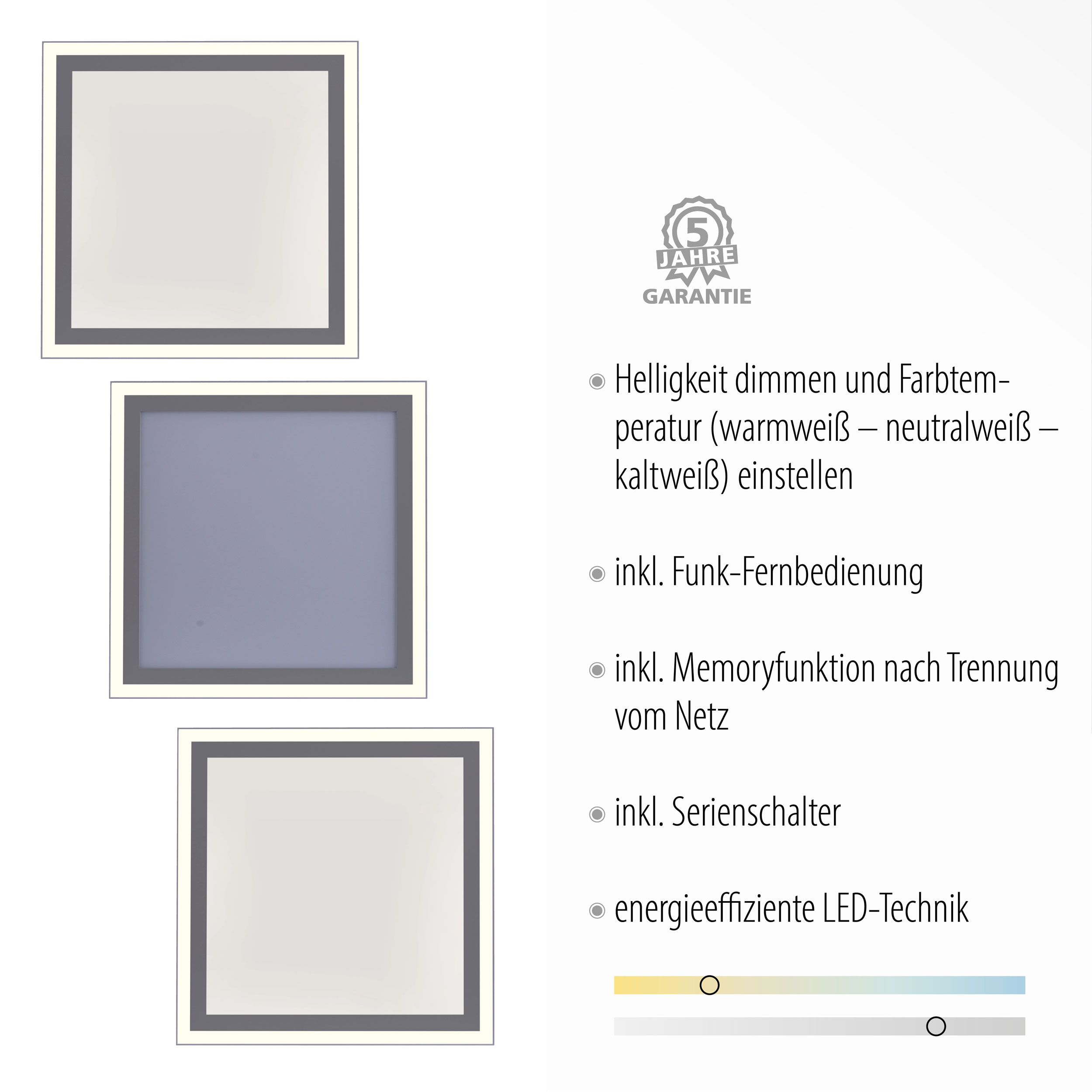 LED-Deckenleuchte 2flg image number null