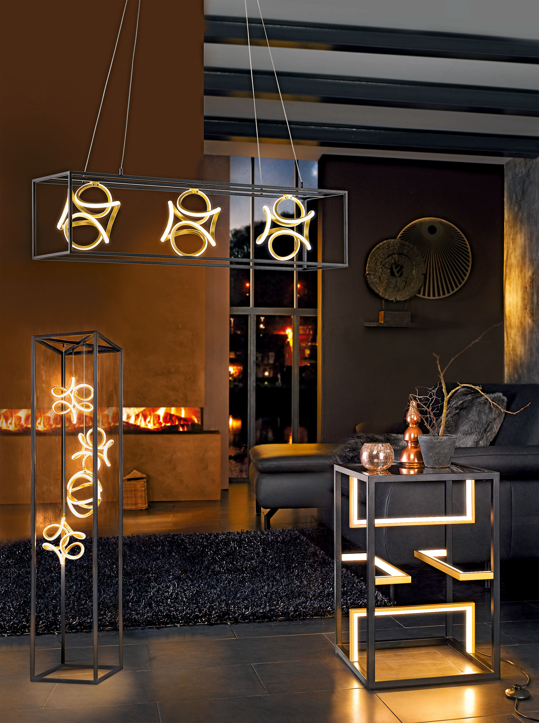 LED-Deckenleuchte 3flg image number null