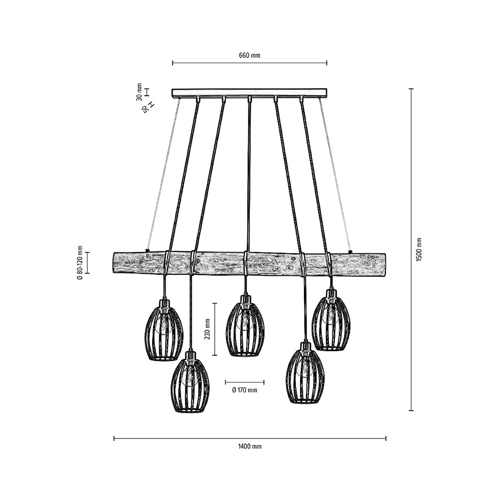Pendelleuchte 5flg image number null