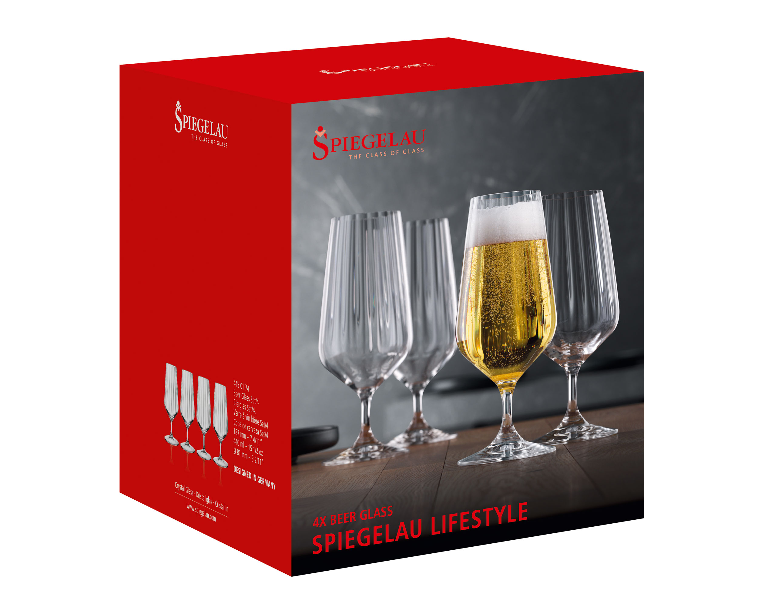4er Bierglas 440ml image number null