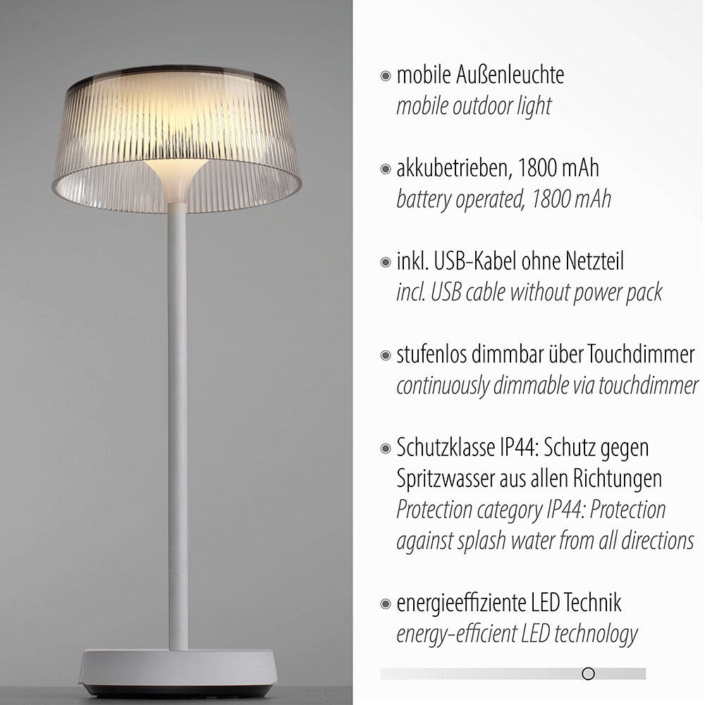 JUST LIGHT. LED-Akku-Tischleuchte 1flg image number 6