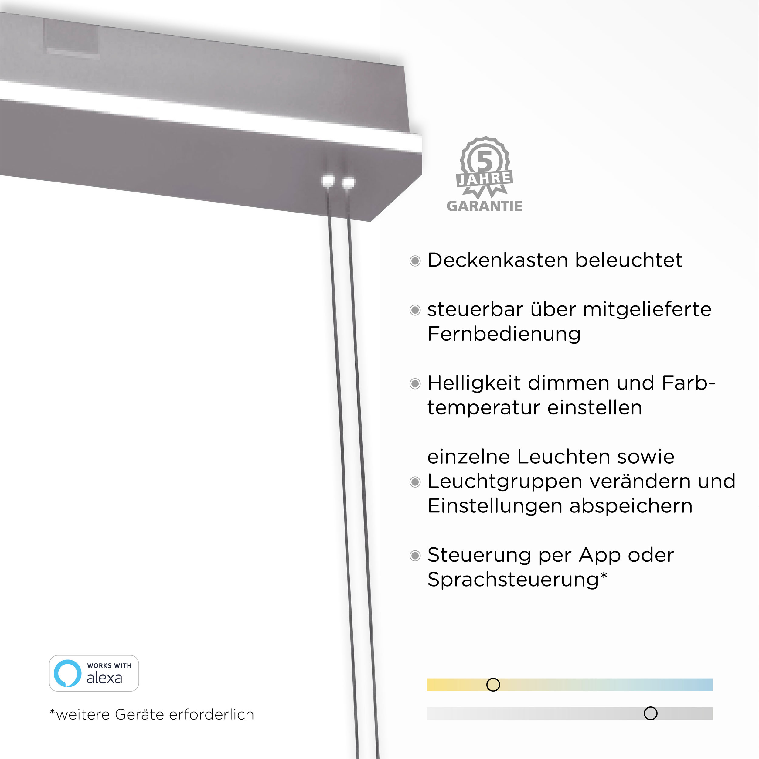 Paul Neuhaus LED-Pendelleuchte 5flg image number 5
