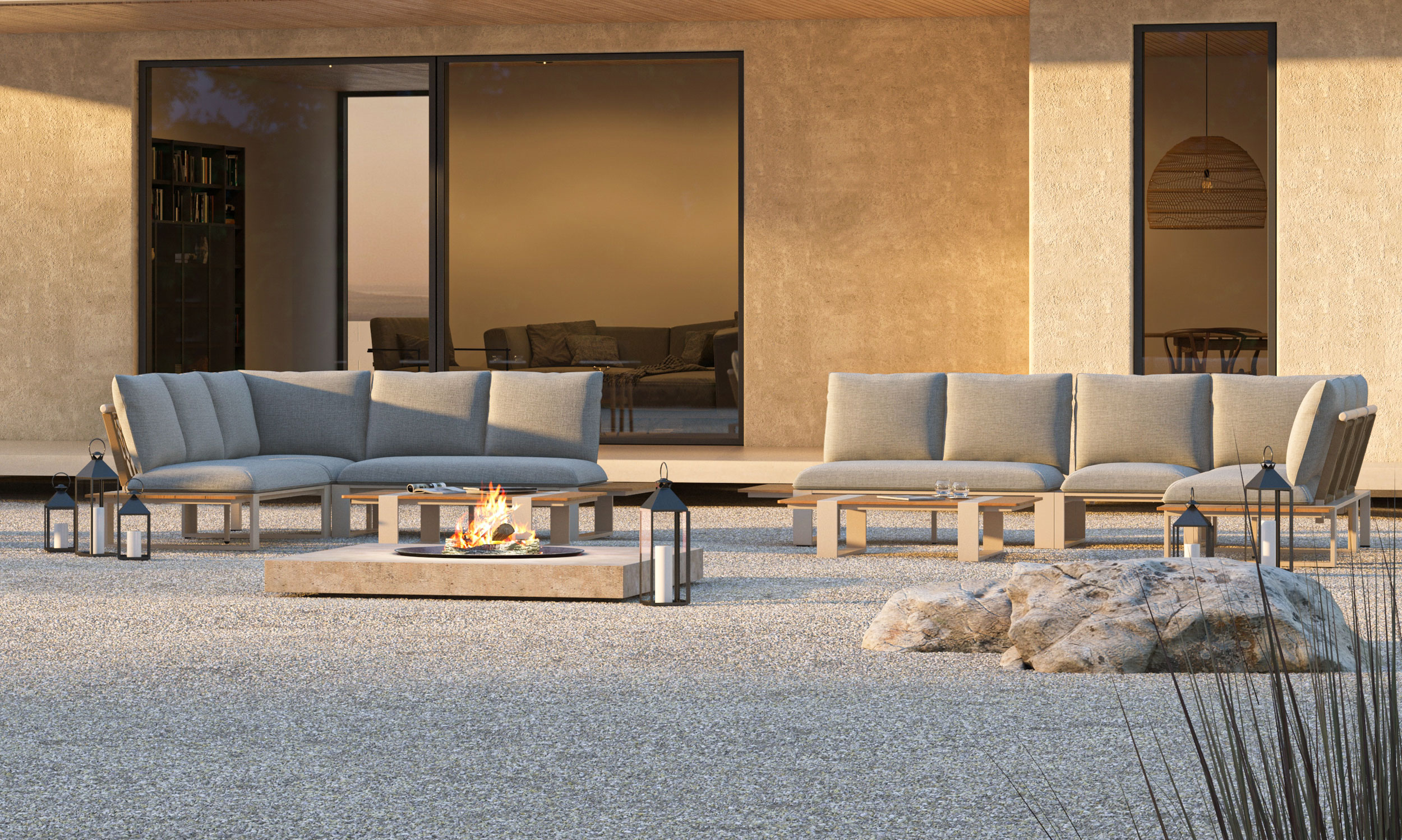 Gartenlounge Set Alu/Teak image number null