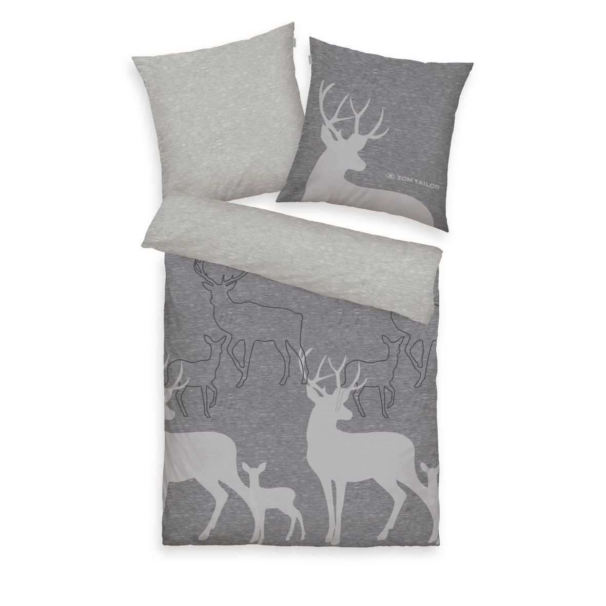 TOM TAILOR TT Flanell-Bettwäsche "Hirsch" image number 1