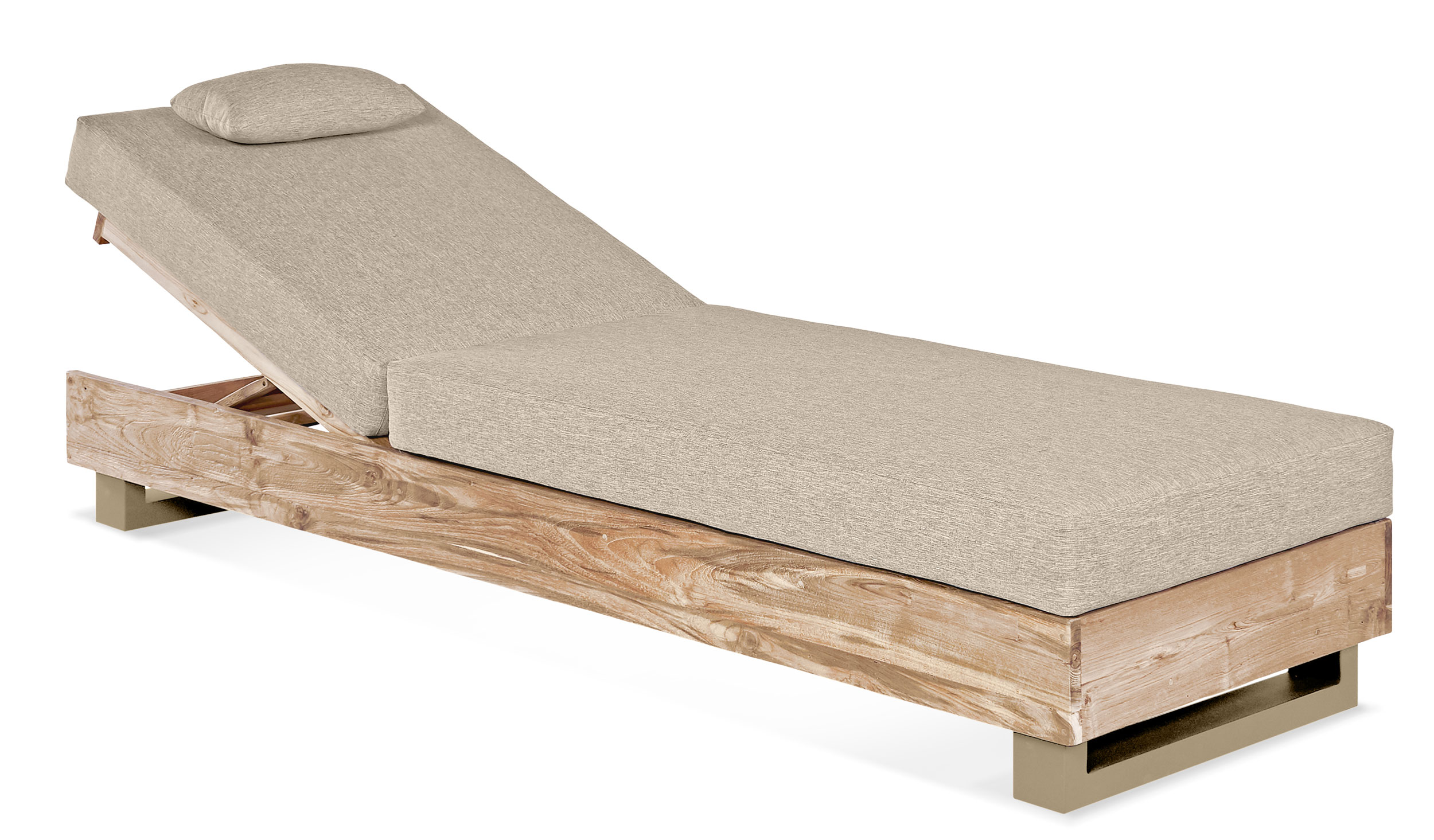 Gartenliege Teak Weiss image number null