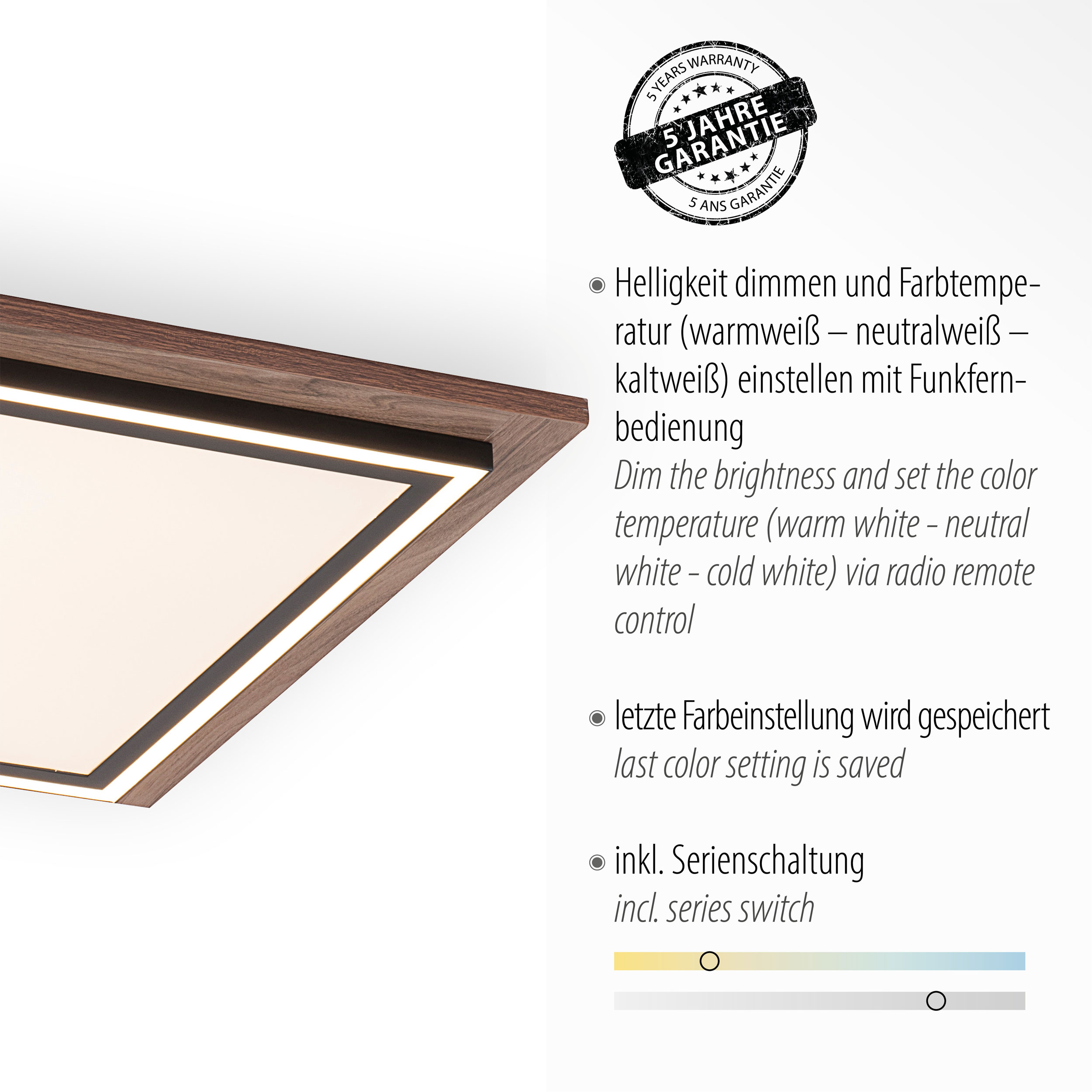 LED-Deckenleuchte 2flg image number null