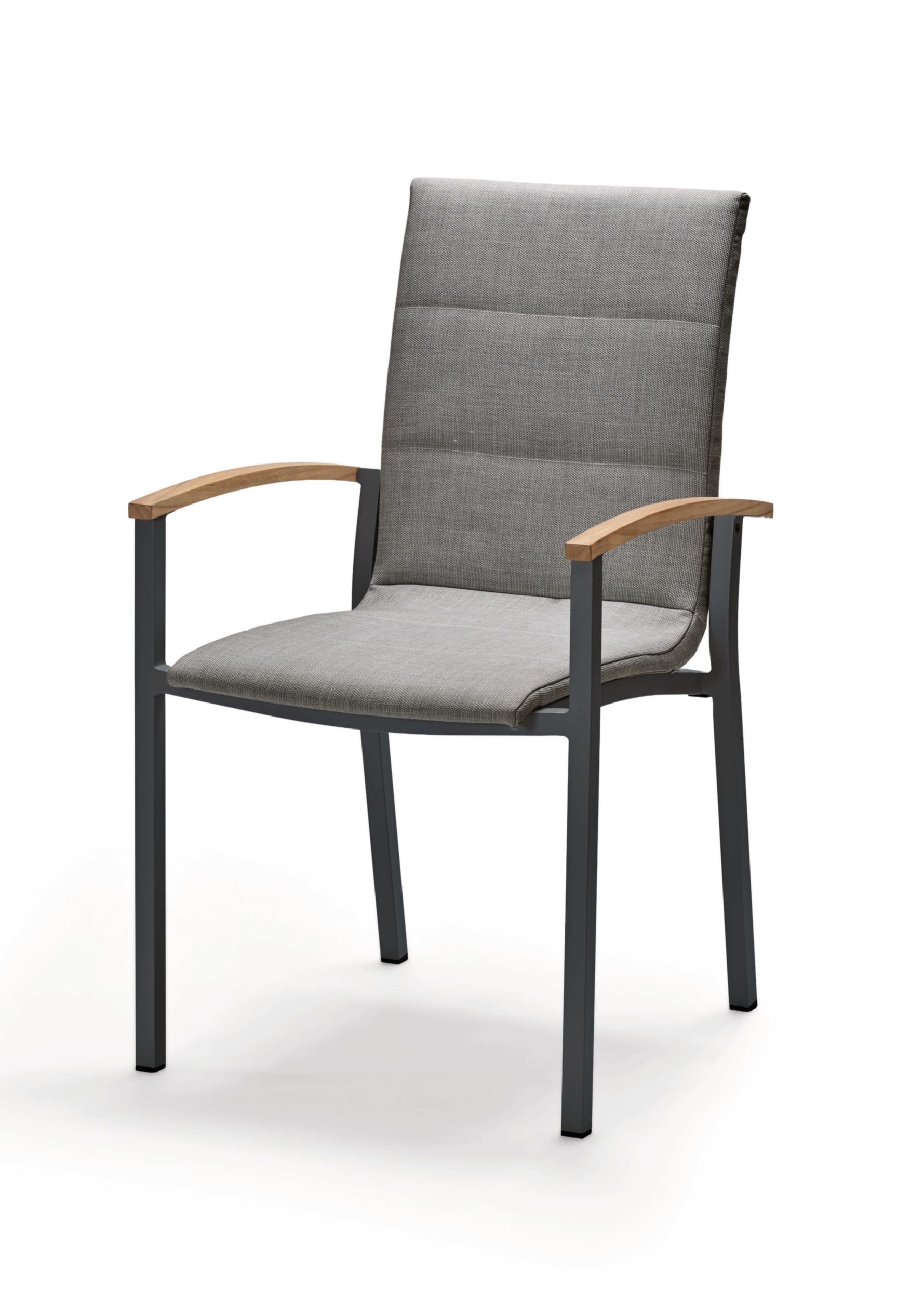 STERN Gartensessel stapelbar grau braun Textil