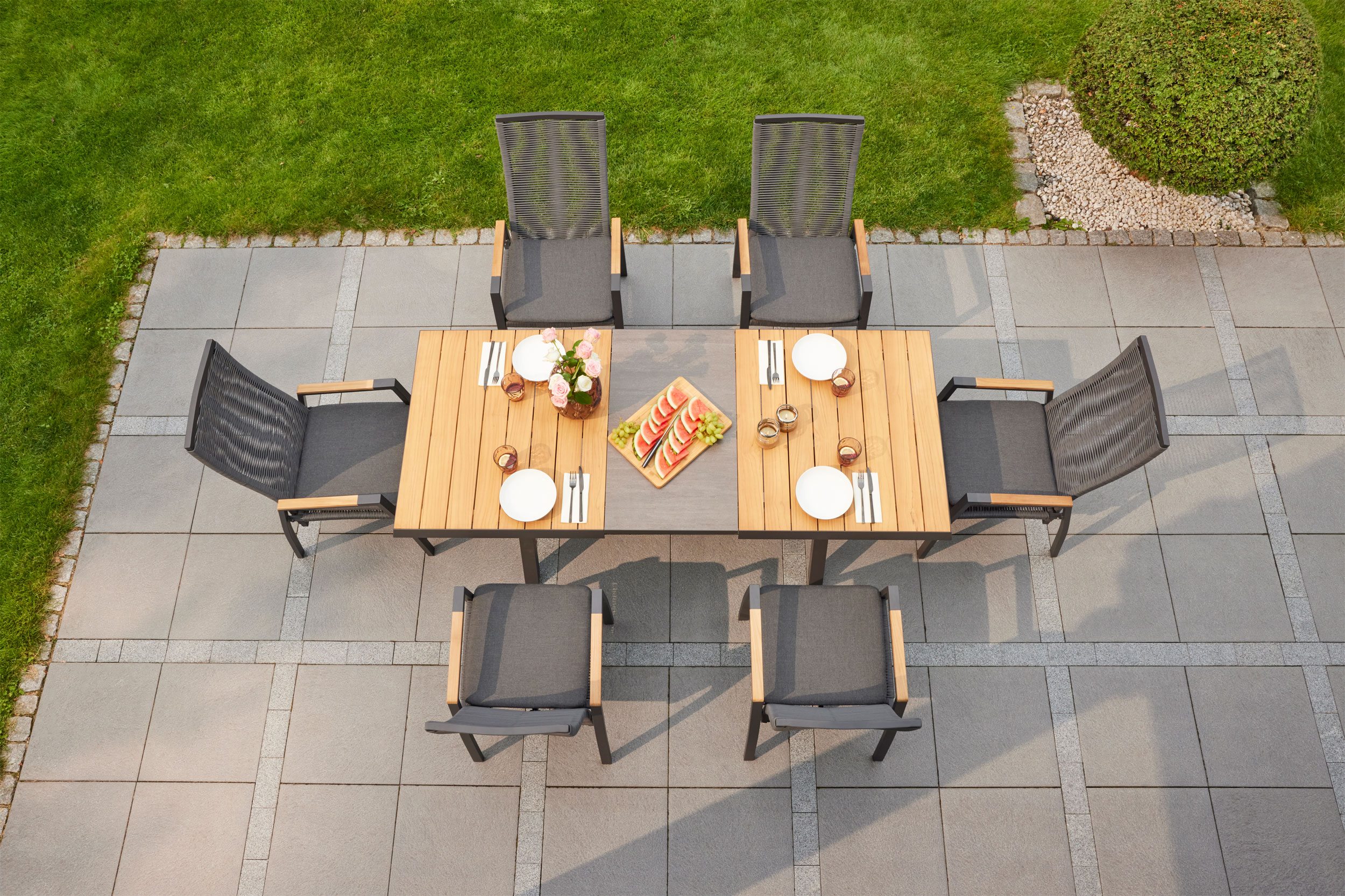 Ausziehtisch Keramik/Teak image number null