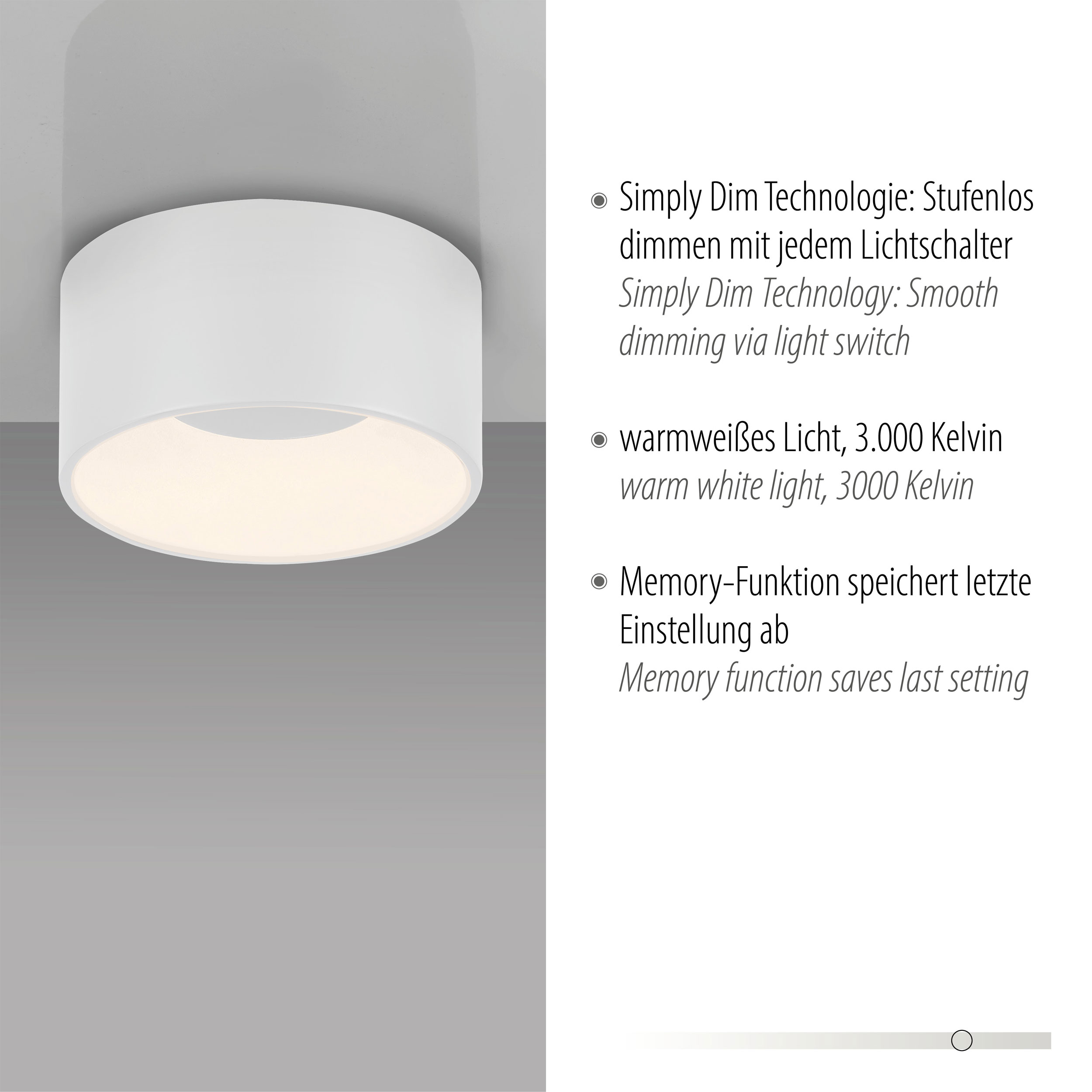 JUST LIGHT. LED-Deckenleuchte 1flg image number 3