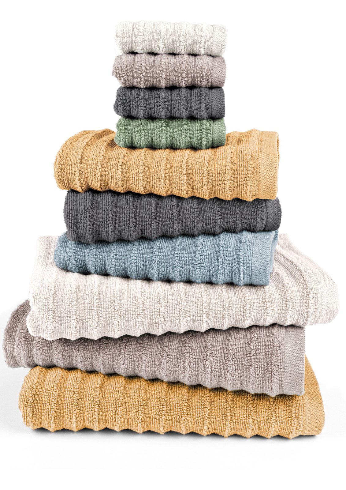 Inspiration Home Duschtuch grau Baumwolle