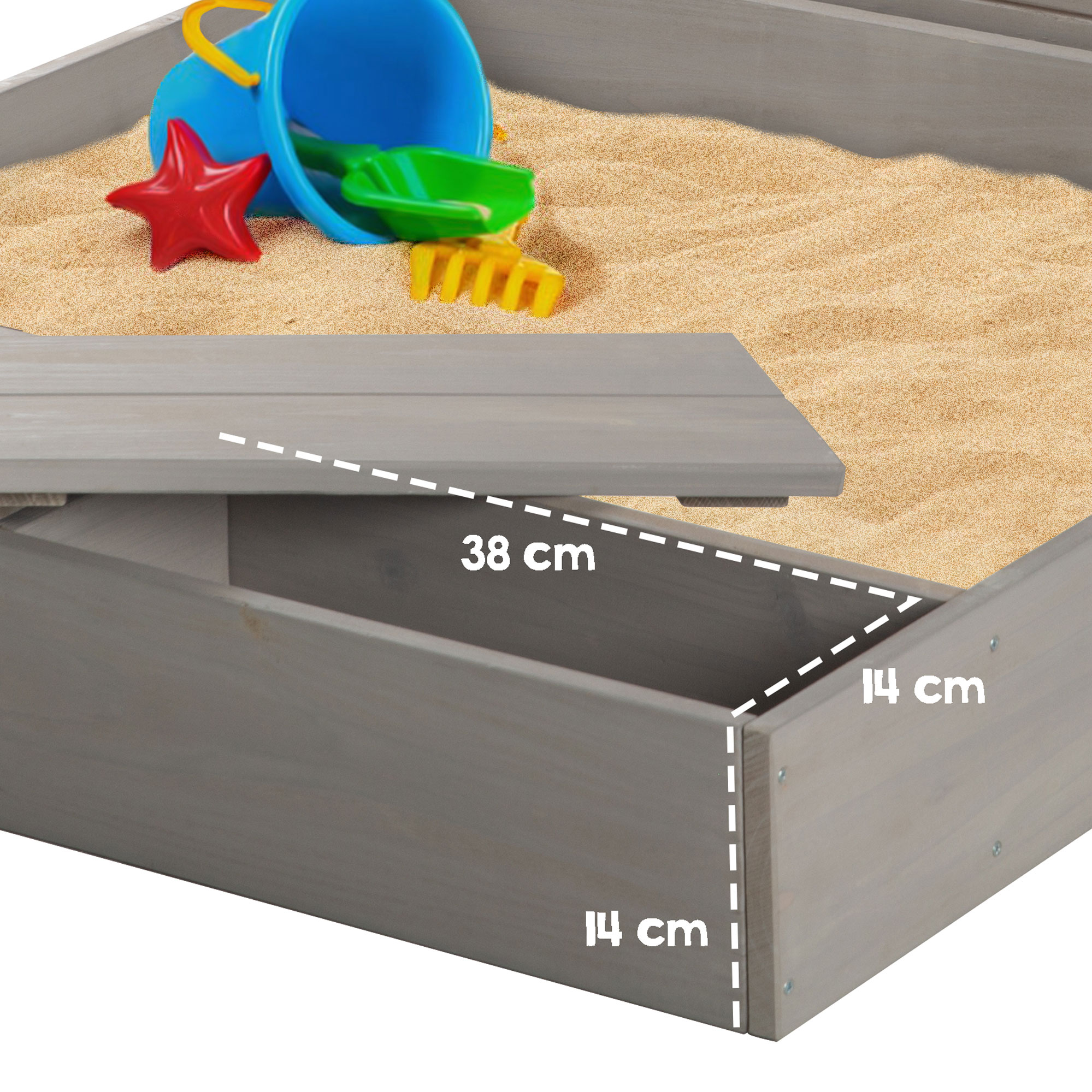 Sandkasten mit Deckel image number 3