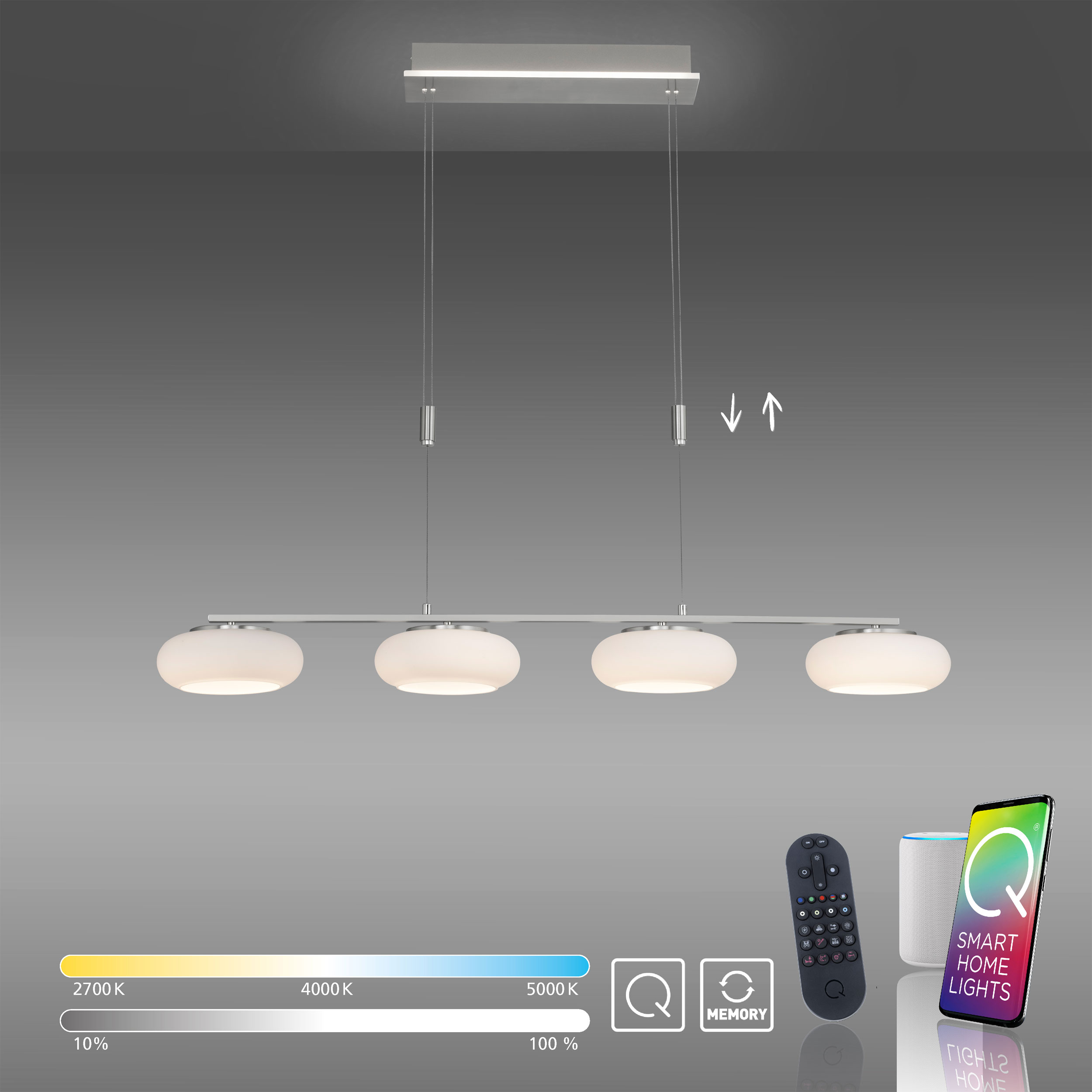 Paul Neuhaus LED-Pendelleuchte 5flg image number 4